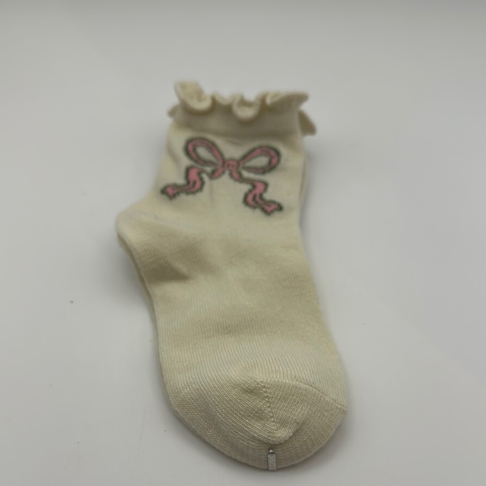 Set of Kids’ Light Pink Bow Slippers, Bow Socks, and Bow Trinket Dish - Picture 8 of 15